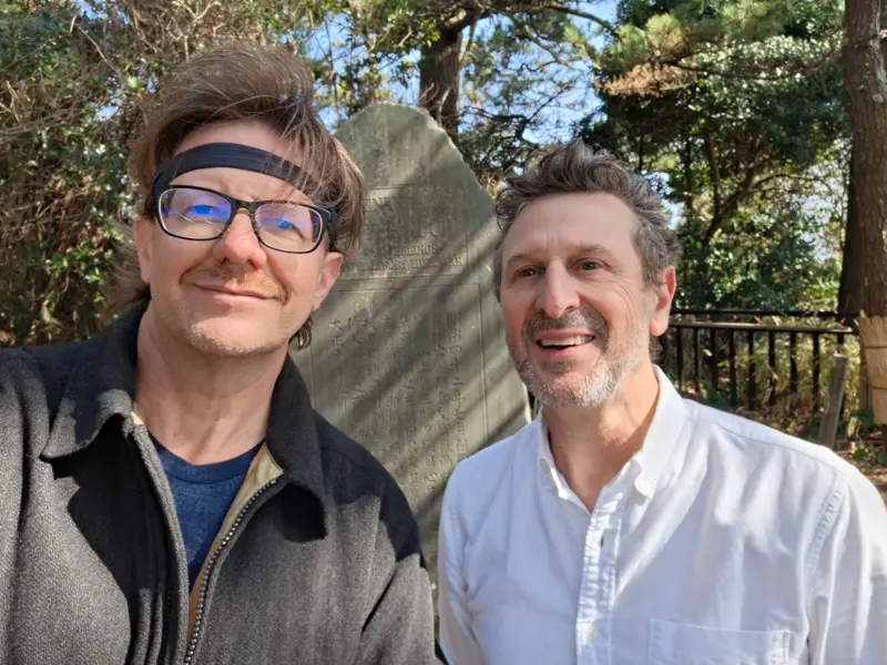 two turfgrass scientists in Kamakura